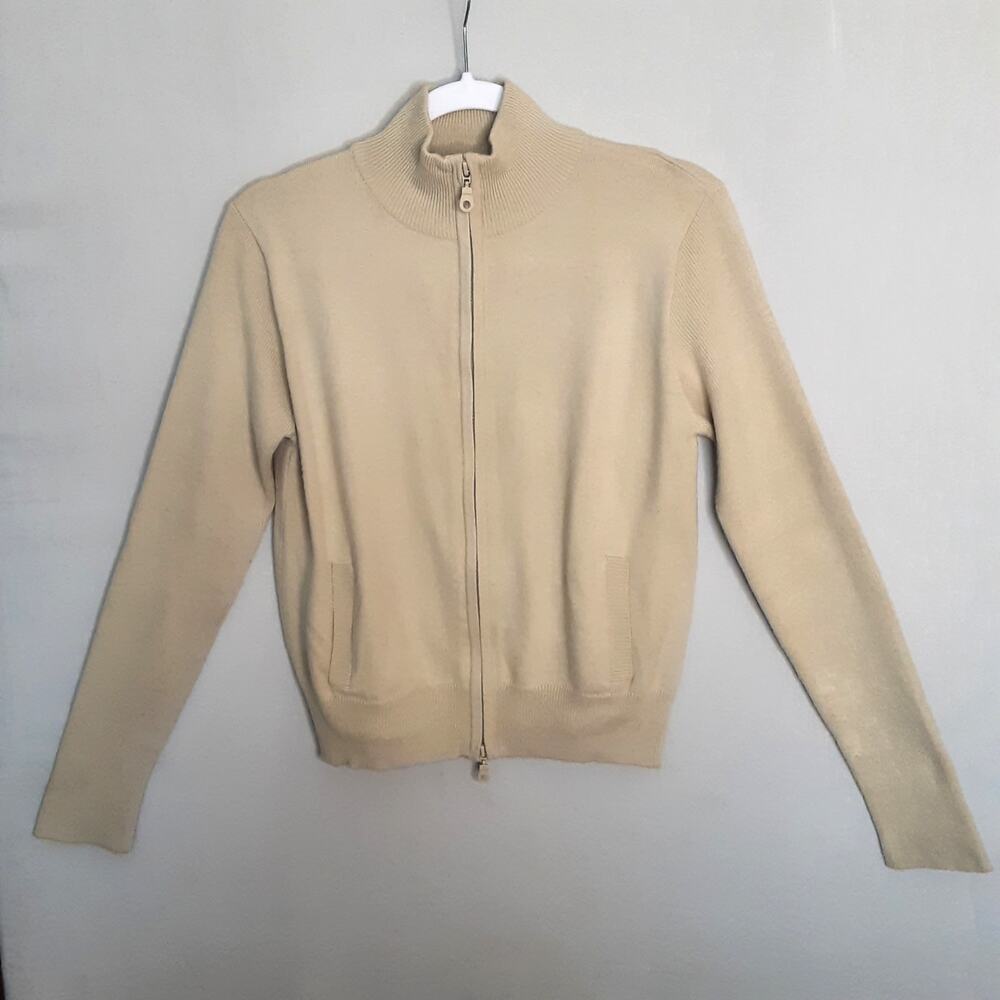 💎Six6 Womens Cardigan Zip Front Beige Size XL